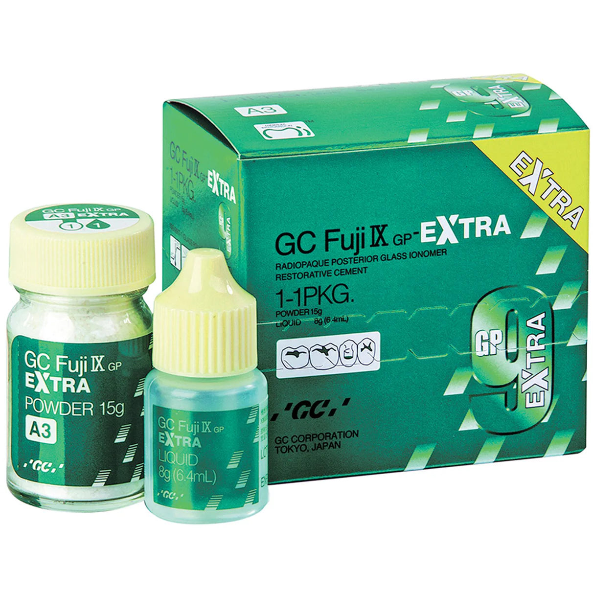 Fuji IX GP Extra Restorative Cement Powder & Liquid Kit A3
