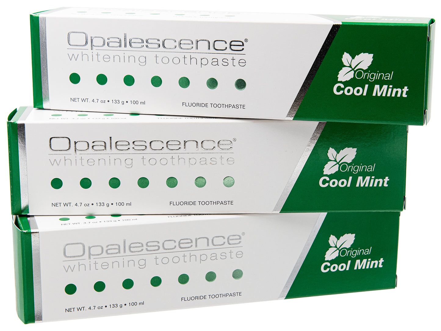 3 x Opalescence Whitening Toothpaste Original Cool Mint 133g