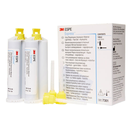 Express Light Body Fast Set VPS Material - 2 Cartridges + 10 Tips