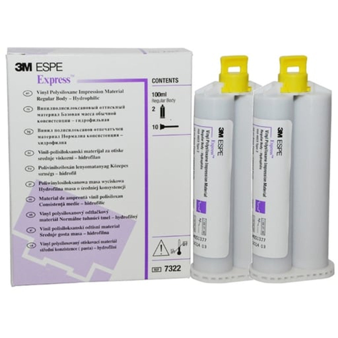 Express Regular Body VPS Material - 2 Cartridges + 10 Tips