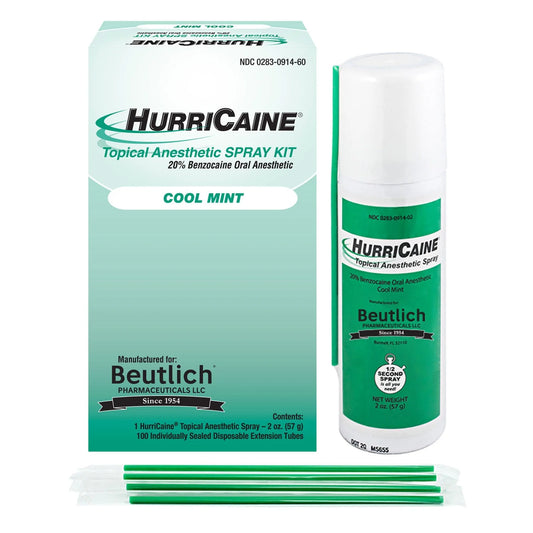 HurriCaine Topical Anesthetic Spray Cool Mint Kit