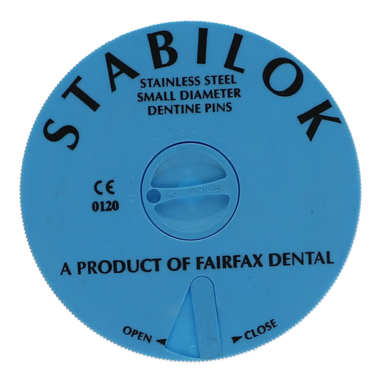 Stabilok Medium Stainless Steel Dentine Pins - Blue - 100 Pack