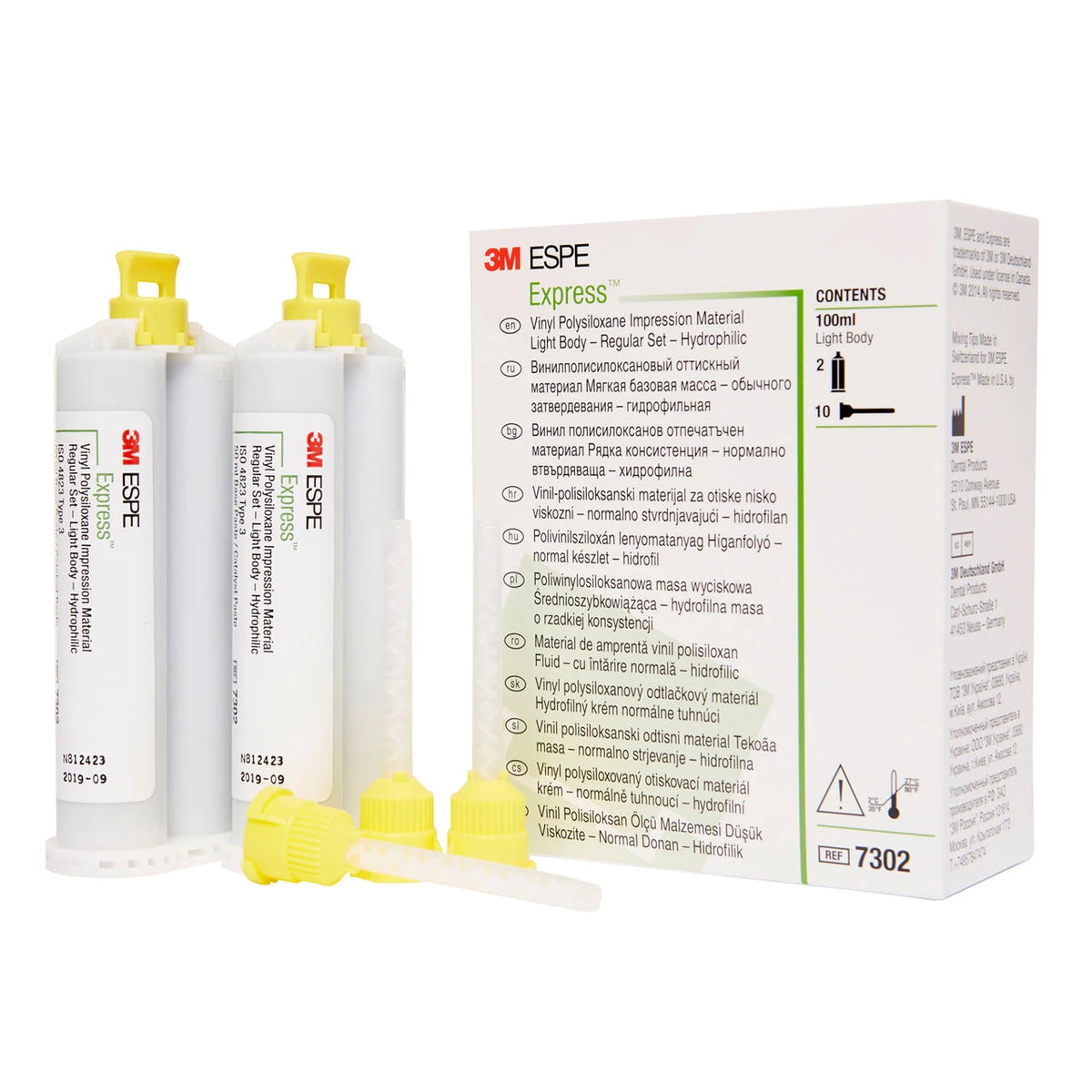 Express Light Body Regular Set VPS Material - 2 Cartridges + 10 Tips