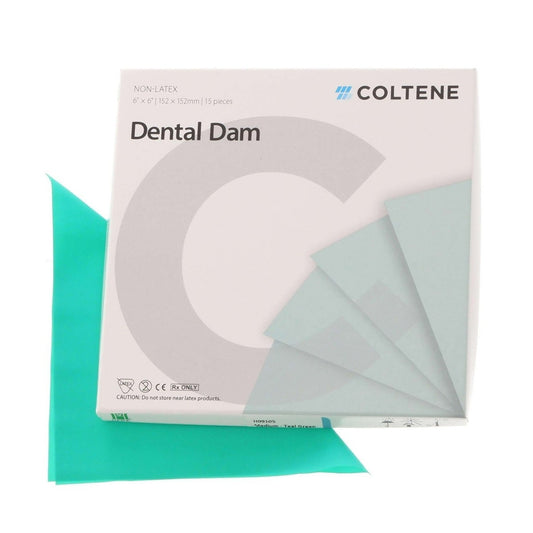 Hygenic Non-Latex Dental Dam 6 x 6 Medium Teal Green 15/Box (Copy)