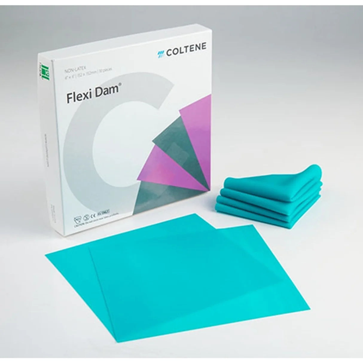 H09946 Hysolate Non-Latex Flexi Dam 6 x 6 Medium Teal Green 30/Box